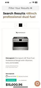 Monogram Professional Range - Picture 1 of 1
