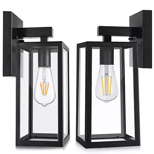 Modern Indoor/ Outdoor Lantern Bulkhead Wall Light Fixture Sconce E26 Bulb Lamp - Picture 1 of 11