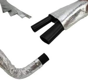 Aluminized Metallic Heat Shield Sleeve Insulated Wire Hose Cover Loom 1/2" 3ft - Picture 1 of 3