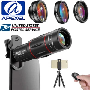 Telescopio monocular de lente óptica HD con zoom APEXEL + trípode + clip para teléfono celular - Imagen 1 de 33