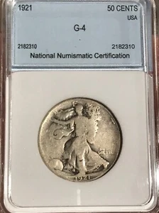 1921 50C Walking Liberty Half Dollar - Bild 1 von 2