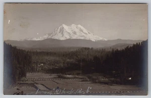 1910s RPPC Eatonville, WA - View From OHOP BOB - Mt. Rainier Unposted Postcard - Picture 1 of 3
