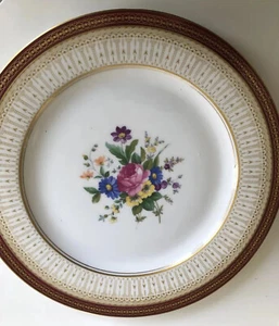 Plato de cena Royal Bayreuth Bavaria AVON rojo 10 1/2" ramo de flores - conjunto de 4 - Imagen 1 de 6