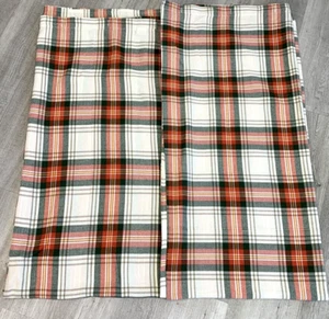 Ralph Lauren Vorhangpaneele grün rot elfenbeinkariert 70"" x 71"" NEU Menge 2 NEU - Bild 1 von 8