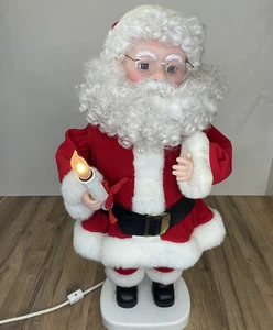 Vintage 90’s Santa’s Best Animated with Candle 24” Santa Claus - Picture 1 of 10