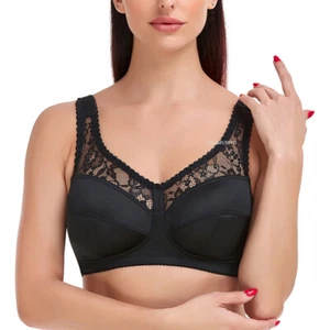 Women's Bras Wireless Full Coverage Plus Size Minimizer Non Padded Comfort Bra - Picture 1 of 30