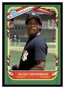 1987 Fleer Star Stickers Rickey Henderson #56