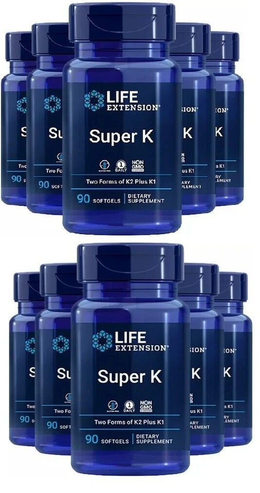 Life Extension Super K With Advanced K2 Complex 90 Softgels (2 Pck)