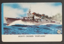 Heavy Cruiser Portland 1944 Battleship Leaf Card-O Gum Card (NM)