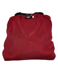 2 JBC Collection Mens Slipovers Size Extra Large Cotton / Acrylic. Navy and Wine - Picture 1 of 1