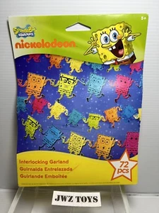 2010 Viacom Nickelodeon Spongebob Interlocking Garland Birthday Decoration Set - Picture 1 of 9