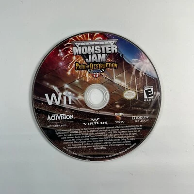 Monster Jam: Path Of Destruction Nintendo Wii Video Game Activision - DISC ONLY - Image 1 of 2
