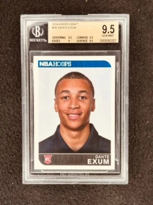 Tarjeta de novato Dante Exum 2014 Panini Hoops Liga de verano NBA Draft RC BGS 9,5 GEMA Foto 1 de 2