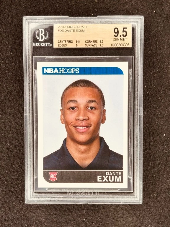 Tarjeta de novato Dante Exum 2014 Panini Hoops Liga de verano NBA Draft RC BGS 9,5 GEMA Foto 1 de 2