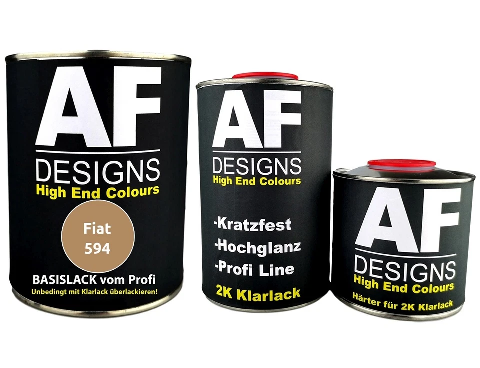 2,5L Basislack Set Fiat 594 Beige Dorado Metallic Klarlack Härter Autolack sprit - Bild 1 von 1