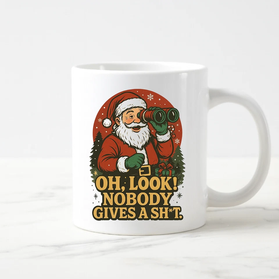Ohh Look Nobody Give a Shtt Taza Divertida Sarcástica Taza de Café Humor Regalo para Adultos Foto 1 de 2
