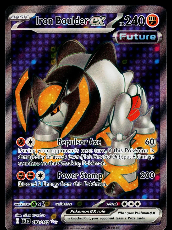 Iron Boulder ex #192/162 Pokemon SV05: Temporal Forces - Image 1 of 2