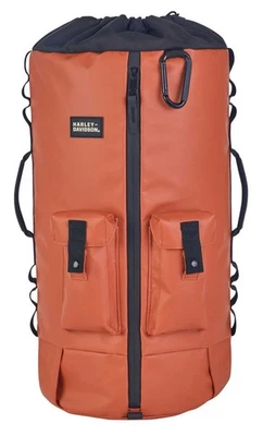 Harley-Davidson Water-Resistant Drawstring Hybrid Duffel/Backpack - Vintage Rust - Image 1 of 2
