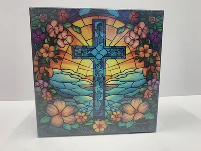 Cross Stained-Glass Puzzle 1000 Pieces Christian Puzzles New Sealed - Image 1 of 2