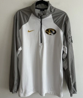 Missouri Tigers Nike 1/4 Zip Dri-Fit Performance Pullover White Men’s Sz Medium - Image 1 of 4