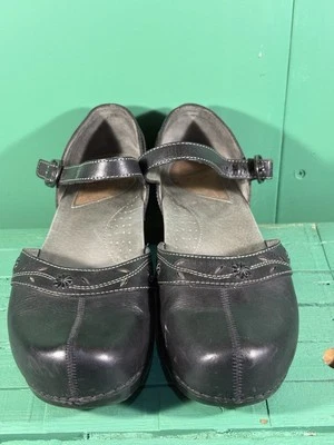 Zapatos zuecos florales de cuero azul Mary Jane DANSKO para mujer EU 40 US 9 Foto 1 de 4