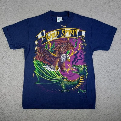 Vintage Wild Spirit Biker T Shirt Youth Boys Large/XL Dragon Eagle Motorcycle - Image 1 of 4