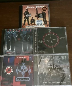 Maiden Megadeath Suicidal Tendencies Testament Queensryche CD Lot Metal Thrash - Picture 1 of 14