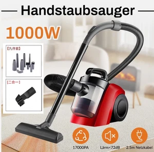 1000W Stabstaubsauger Staubsauger Bodenstaubsauger HEPA Filter Zyklon Beutellos - Bild 1 von 17
