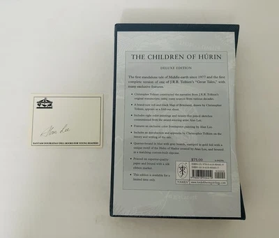 SEALED JRR Tolkien Children of Hurin Deluxe U.S. Edition 2007 SIGNED Alan Lee - Image 1 of 4