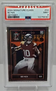 2024 Topps Signature Class Odyssey Bo Nix #O-4 PSA 9 Mint–Denver Broncos RC - Picture 1 of 2