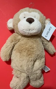 RARE Carters Monkey Plush Lovey Stuffed Kids Preferred 2018 10" Tan Cream - Picture 1 of 10