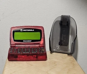 Vintage Motorola Talkabout 2way Text Pager A06PKB5806AA - CZERWONY * NA CZĘŚCI - Zdjęcie 1 z 13