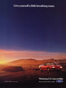 1990 Ford Mustang LX Convertible car 1-page MAGAZINE AD - Picture 1 of 1