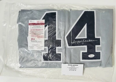REGGIE JACKSON Autographed Yankees Custom Jersey JSA COA Mr. October Tristar - Image 1 of 2