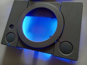 Custom made PS1 case mod kit shell housing with LED kit Playstation 1 DIY - Picture 1 of 13