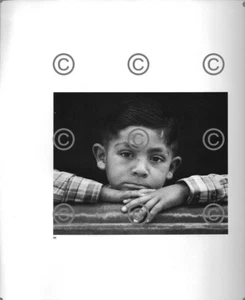 BOOK PLATE B&W Photo ANSEL ADAMS Mexican Boy, Owens Valley, California, 1948 - Picture 1 of 1