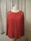 Terracotta crinkle tunic top with sequin detailing. Together size 18