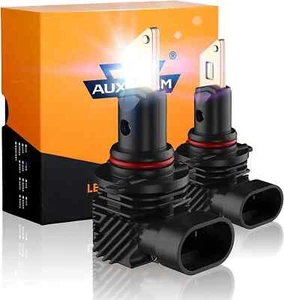 🔥Auxbeam 9005/HB3 LED Bulbs, 300% Brighter 6500K Cool White Halogen Pack of 2🔥 - Picture 1 of 6