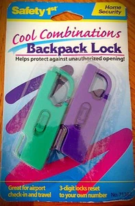 4 Locks (2 Packages) With Resettable Combinations - Bright Colors - Picture 1 of 5
