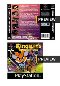 Kingsley's Adventure PlayStation PS1 Replacement Inlay Covers Artwork Front Back - Picture 1 of 3