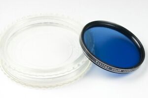Vintage Vivitar 55mm 80B Color Correction Blue Filter w/Case Made in Japan XLNT!