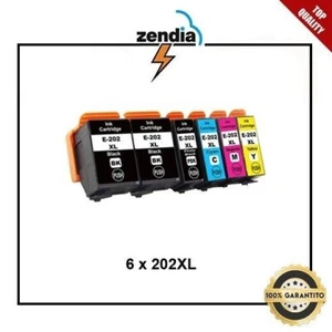 Kit 6 cartucce 202 XL Per Epson XP-6000 XP-6005 XP-6100 XP-6105 T202XL - Imagen 1 de 1