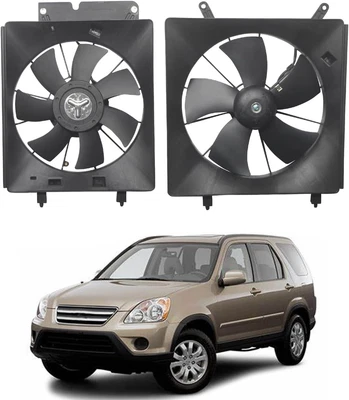 Conjunto de ventilador condensador radiador 2,4 L 2003-2006 Honda Element 2 piezas Foto 1 de 4