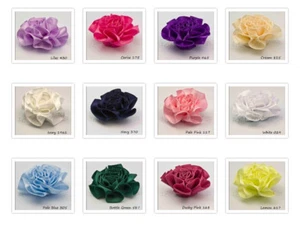 Satin Ribbon Rosette Cabbage Flower Bows - Picture 1 of 28