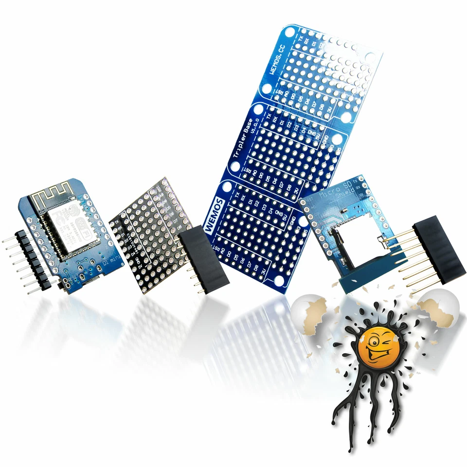 WeMos D1 Proto ESP-12F 32Mbit Entwicklerboard SPI Micro SD Kartenleser NodeMCU - Bild 1 von 1