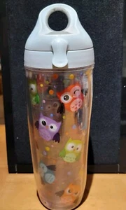 Tervis Water Bottle 24 oz Owls Whimsical Preowned, Gray Top Included - Picture 1 of 15