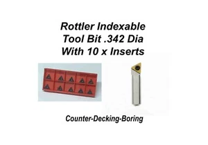 Boring Bit ROTTLER All models .342 dia. - For all tool holders With 10 X Inserts - Picture 1 of 2