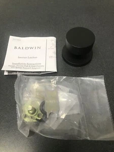 Non-Turning One-Sided Dummy Door Knob with Round Rose - Satin Black - Picture 1 of 3