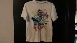 Vintage 1990's BUGLE BOY Boy's Shirt Sz 14 Skate Style City Style Survival Skull - Picture 1 of 3