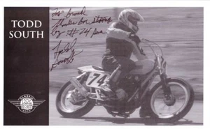 1990's Todd South signed Class Rock KZ106 AMA Supercross blankback postcard - Picture 1 of 1